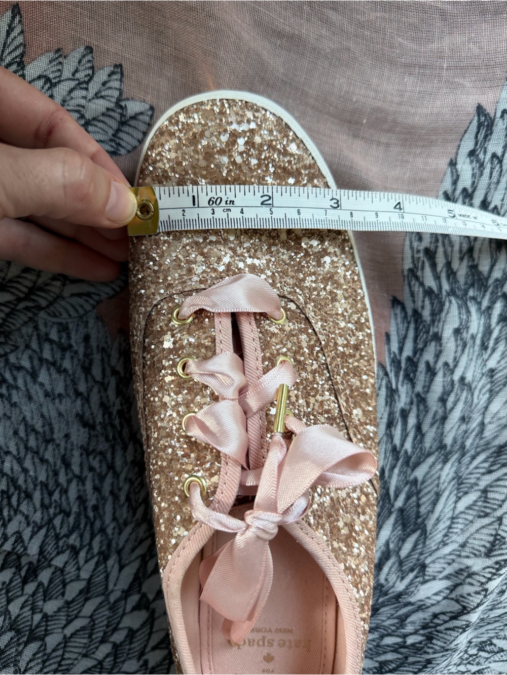 Kate Spade Keds Rose Gold Glitter Sneakers - Picture 10 of 10